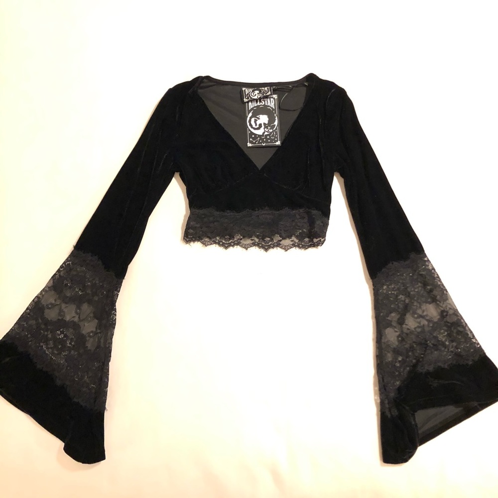 Killstar velvet crop top